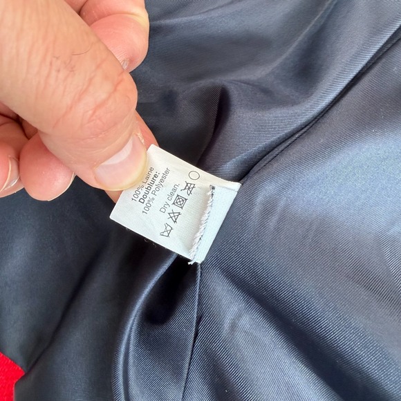 J.Crew Double Breasted Pea Coat Jacket in Red Buffalo Plaid 100% Wool Women 2 - Picture 12 of 12